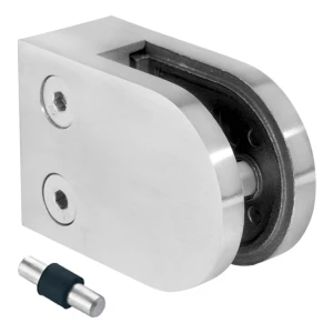 Suporte para vidro 50x40x26 mm pino vidro 6-10,76 mm AISI 316 sistema plano acetinado