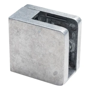 Suporte para vidro 6-10,76 mm 45x45x26 mm, suporte e pino, zamak, sistema plano, bruto