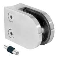 Suporte de vidro 63x45x28 mm pin, vidro 6-10,76 mm AISI 304 sistema 42,4 mm acetinado