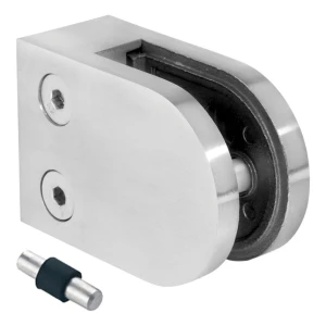 Suporte para vidro 6-12,76 mm 63x45x30 mm pin AISI 304 sistema plano acetinado