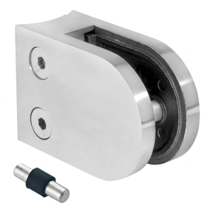 Suporte para vidro 6-12,76 mm 63x45x30 mm com pin AISI 304 sistema 48,3 mm acetinado