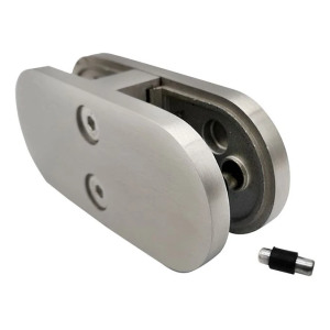 Suporte para vidro 6-12,76 mm 180° 106x45x30 mm pin AISI 304 acetinado
