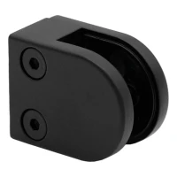 Suporte para vidro 6-10,76 mm 50x40x26 mm pino zamak pintado sistema plano preto