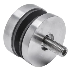 Fixação pontual para vidro 8-17,52 mm fi 50/8/M8x45 AISI 304 sistema plano acetinado