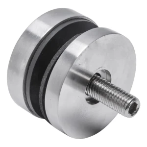 Fixação pontual para vidro 8-17,52mm fi 50/8/M10x50 AISI 304 sistema plano acetinado