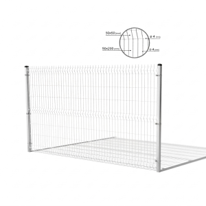 Painéis de vedação 3D 1230x2500 mm arame 4 mm 51 arames grafite RAL 7016 (50 un.)