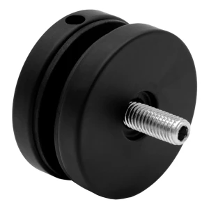 Fixação pontual para vidro 8-17,52 mm fi 50/8/M8x45 AISI 304 sistema plano preto