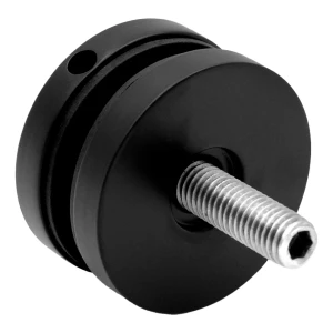Fixação pontual para vidro 8-17,52 mm ø 50/8/M10x50 AISI 304 sistema plano preto