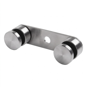 Fixação para vidro 8-21,52mm dupla fi 30/M8 L=150mm AISI304 universal acetinada