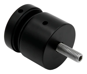 Fixação pontual rotula para vidro fi 50mm rosca M10 sistema plano preto