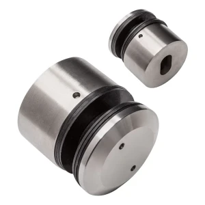 Fixação pontual vidro 8-16,76mm Ø 48/26/M10x38 AISI304 com chave sistema plano cetim