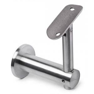 Fixação de corrimão à parede fi 50mm articulado AISI304 sistema 42,4 acetinado