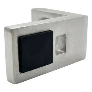 Suporte para vidro 40x35x20 mm AISI304 sistema plano cetim