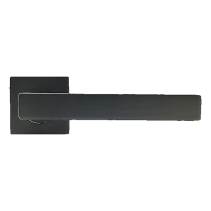 PSG Genova – puxador de porta preto com escudo quadrado, aço inoxidável