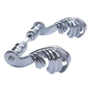 Postal – puxador forjado para portões e portinholas H135×L90 mm conjunto galvanizado