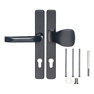 Puxador de porta com espelho e punho 90 mm – antracite, cobertura retangular