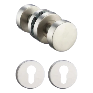 PSG conjunto de puxadores de porta móveis em aço inoxidável com escudos redondos PZ