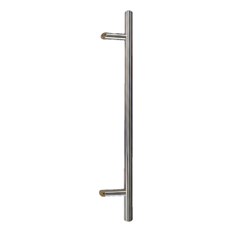 Puxador de porta unilateral redondo 32×800 mm – aço inoxidável AISI 304, acetinado, fixação 45° 000-723 (1)