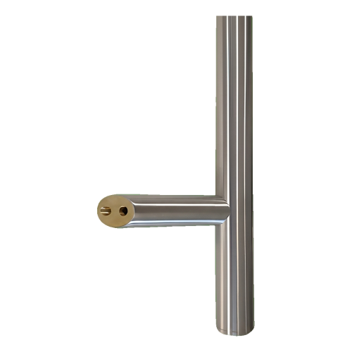 Puxador de porta unilateral redondo 32×800 mm – aço inoxidável AISI 304, acetinado, fixação 45° 000-723 (2)