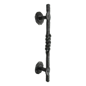 Postal – puxador decorativo em aço forjado H390 mm para portões e portinholas