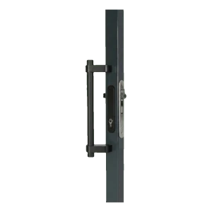 Locinox – pega fixa para portão em alumínio anodizado 365 mm, preto, unilateral 60°