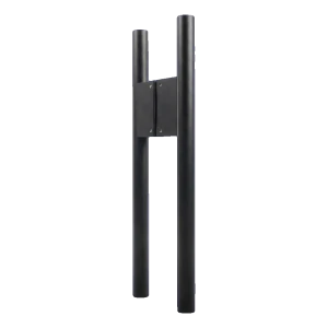 PSG Puxador de porta bilateral redondo preto mate 30×500 mm AISI 304