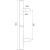 Puxador-antaba de porta unilateral redondo 45° aço AISI 304 acetinado 32×1000 mm 000-752 (4)