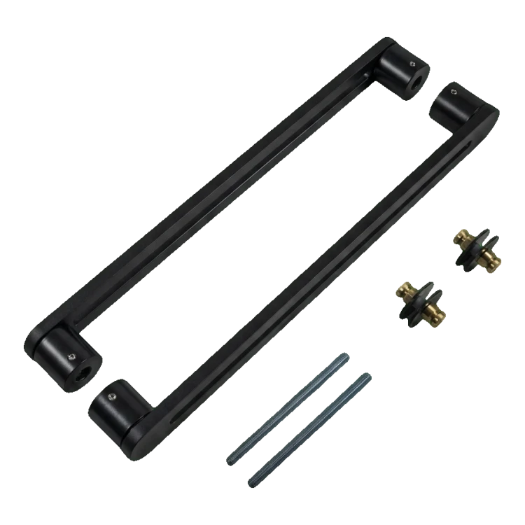 PSG puxador de porta dupla face retangular 90° aço preto 40×450 mm 000-768 (3)