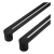 PSG puxador de porta dupla face retangular 90° aço preto 40×450 mm 000-768 (4)