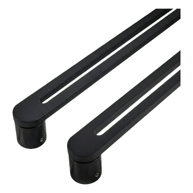 PSG puxador de porta dupla face retangular 90° aço preto 40×450 mm 000-768 (4)
