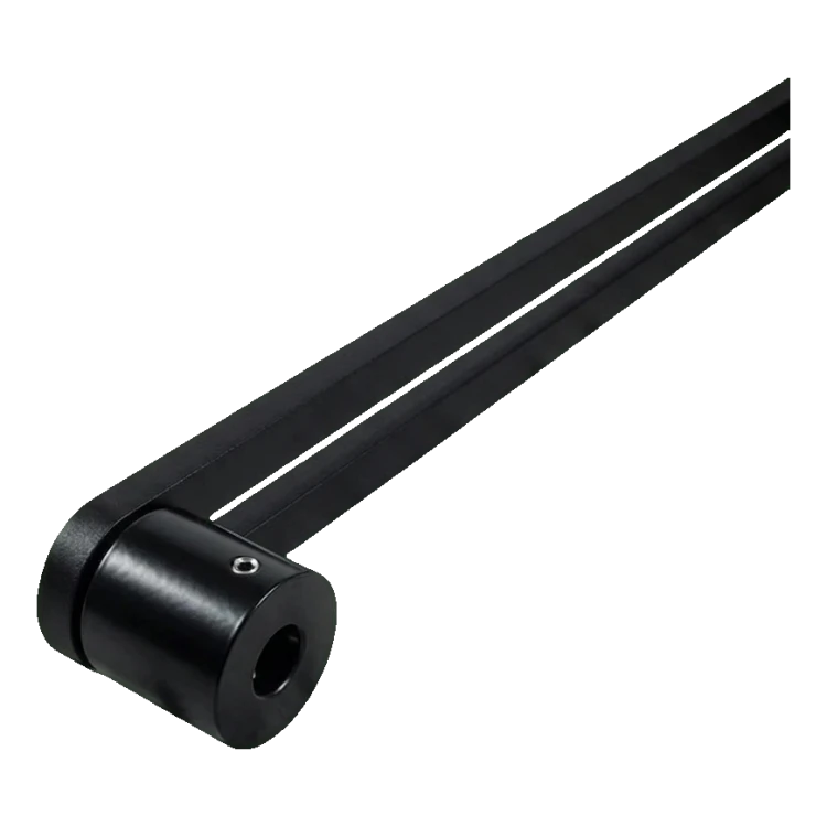 PSG puxador de porta dupla face retangular 90° aço preto 40×450 mm 000-768 (5)
