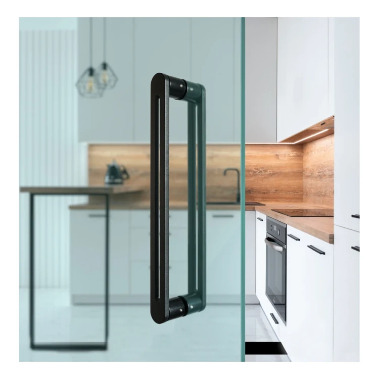 PSG puxador de porta dupla face retangular 90° aço preto 40×450 mm 000-768 (6)