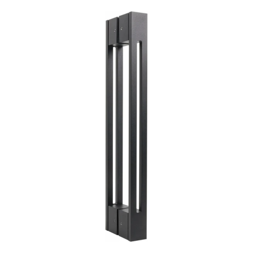 Puxador porta duplo face retangular 90° aço preto mate 40×478 mm PSG 000-769 (1)