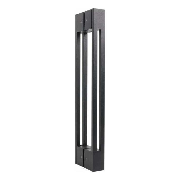 Puxador porta duplo face retangular 90° aço preto mate 40×478 mm PSG 000-769 (1)