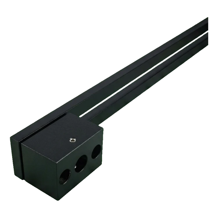 Puxador porta duplo face retangular 90° aço preto mate 40×478 mm PSG 000-769 (3)