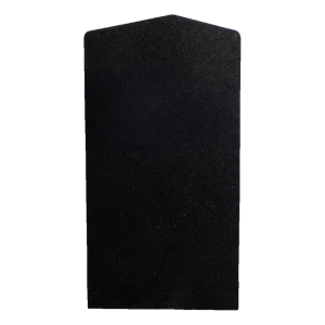 Kozza tampa lateral esquerda para perfil de balaustrada U KE 100 – preta, alumínio