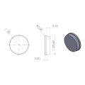 Tampa de alumínio Kozza para perfis de guardas de vidro completo KE 105 / KE 115 – anodização mate 000-847 (3)