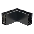 Kozza KE 100 – perfil U de canto exterior 90° para balaustradas totalmente em vidro, cinzento escuro RAL 7021 000-858 (1)