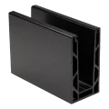 Kozza KE 100 – perfil U para guardas de vidro 5000 mm preto, fixação por cima 000-861 (1)