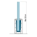 Kozza KE 100 – perfil U para guardas de vidro 5000 mm preto, fixação por cima 000-861 (2)