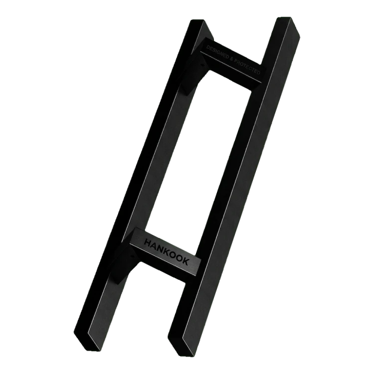 Puxador de porta PINOX duplo face retangular 40×20 mm preto acetinado 500 mm 000-735 (1)