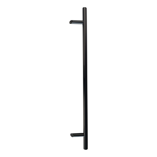 PSG puxador de porta unilateral redondo preto 32×1200 mm AISI 304 – fixação 45° 000-721 (1)