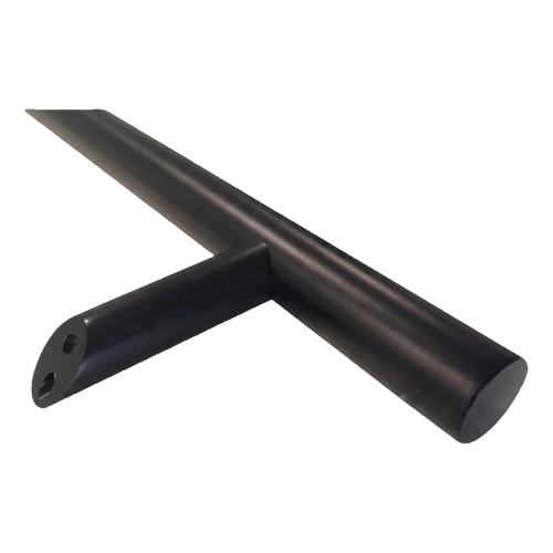 PSG puxador de porta unilateral redondo preto 32×1200 mm AISI 304 – fixação 45° 000-721 (2)