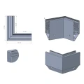 Kozza KE 120 – perfil U angular 90° para balaustradas de vidro integral, exterior, fixação lateral 000-874 (2)