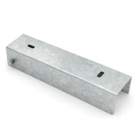 Perfil em U ligador suporte para mureta 200x50 galvanizado