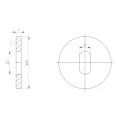 PSG espaçador para rótulas pontuais fi 50 mm / 5 mm – orifício oblongo, AISI 304 acetinado 000-896 (2)