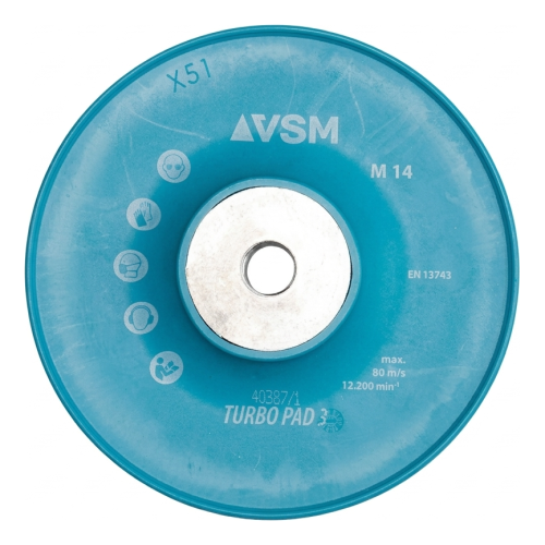 VSM Turbo Pad 3 – base nervurada para discos de fibra 125 mm M14 000-933 (1)