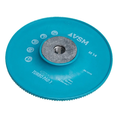VSM Turbo Pad 3 – base nervurada para discos de fibra 125 mm M14 000-933 (2)