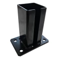 Base para poste de vedação 80x80 mm 8 mm preto 000-786 (2)