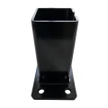 Base para poste de vedação 80x80 mm 8 mm preto 000-786 (3)